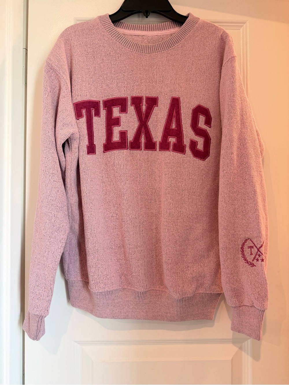 New York Popular Texas Pink Oversized Crewneck Sweatshirt Size Small